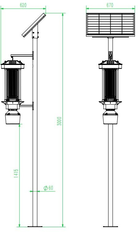 Frequency Vibration Solar Insect Trap size.png