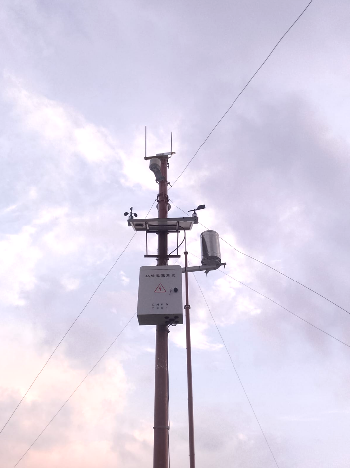 Wind, radiation and rainfall sensors mounted on a NiuBoL PV weather station in Bangladesh